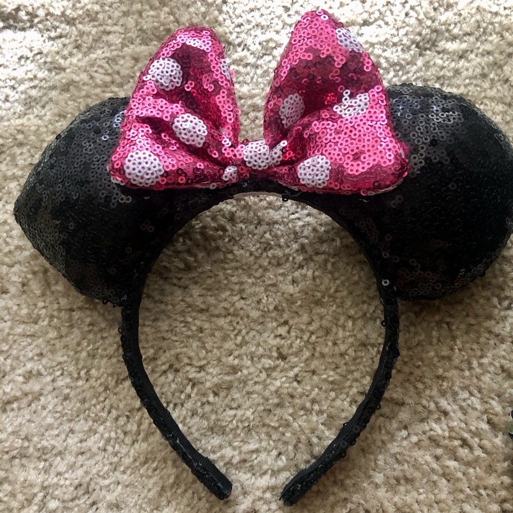 Lot of Two Disney Minie Mouse Ears Headbands